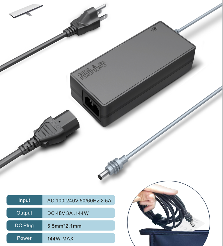 144W High-Power US Standard Adapter to D