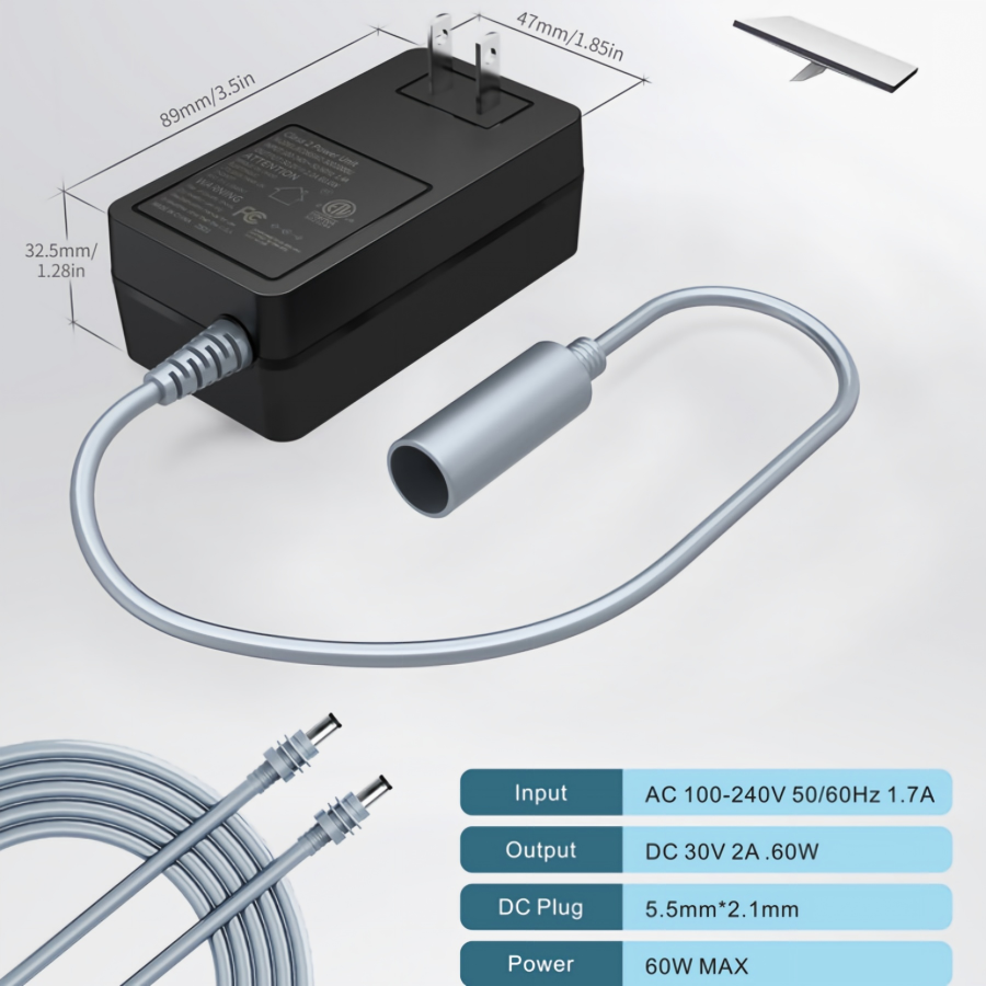 Starlink Mini 3/4 US 30V 2A 60W PSU 30CM
